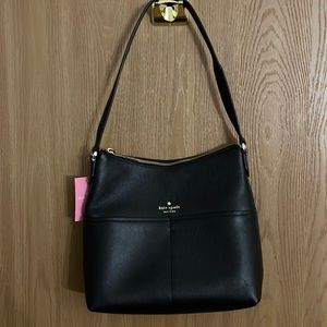 Black Kate Spade shoulder purse with pink purse protection bag, new with tags
